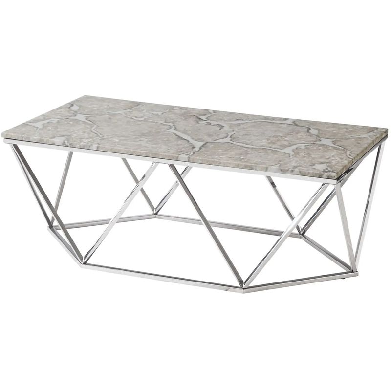 Кофейный столик Kovaldzhi Collection Frame Geometry Silver Бежево-серый Белый Мрамор Bianco Серебряный Кофейный столик Kovaldzhi Collection Frame Geometry Silver Бежево-серый Белый Мрамор Bianco Серебряный во Владивостоке | Loft Concept