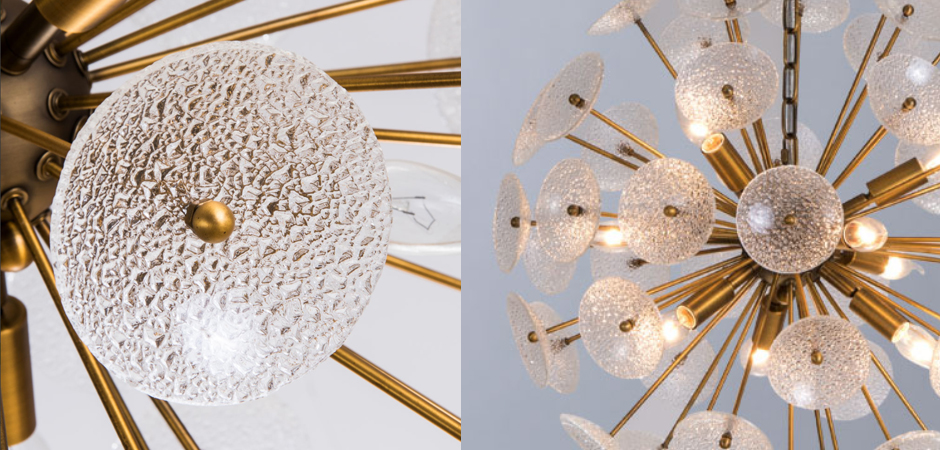 Люстра Sputnik Textured Glass White Chandelier Люстра Sputnik Textured Glass White Chandelier - Loft-Concept во Владивостоке