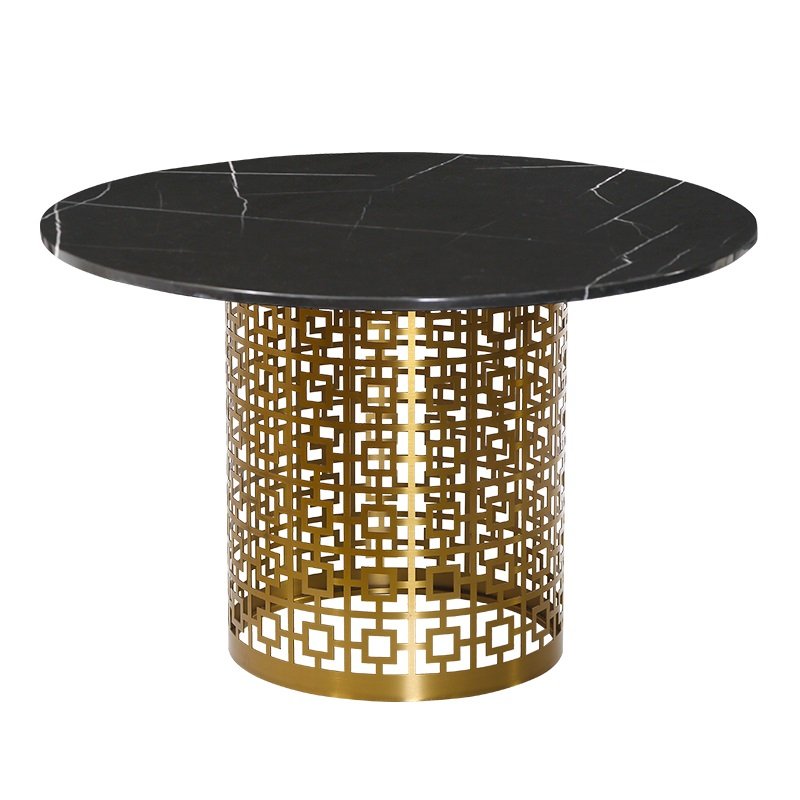 Обеденный стол Artesia Dining Table Black Глянцевое золото Черный Обеденный стол Artesia Dining Table Black Глянцевое золото Черный во Владивостоке | Loft Concept