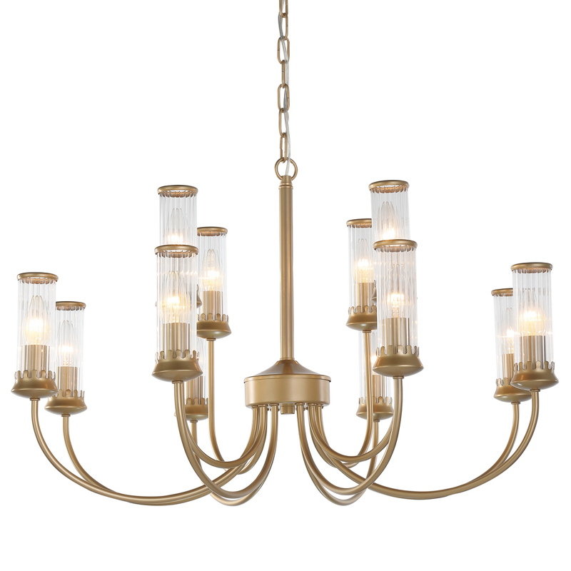 Люстра Morgane Chandelier gold 78 Золотой Прозрачный Люстра Morgane Chandelier gold 78 Золотой Прозрачный во Владивостоке | Loft Concept
