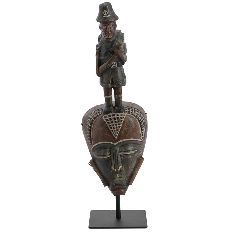 Маска African Mask Hunter Коричневый Черный во Владивостоке | Loft Concept 