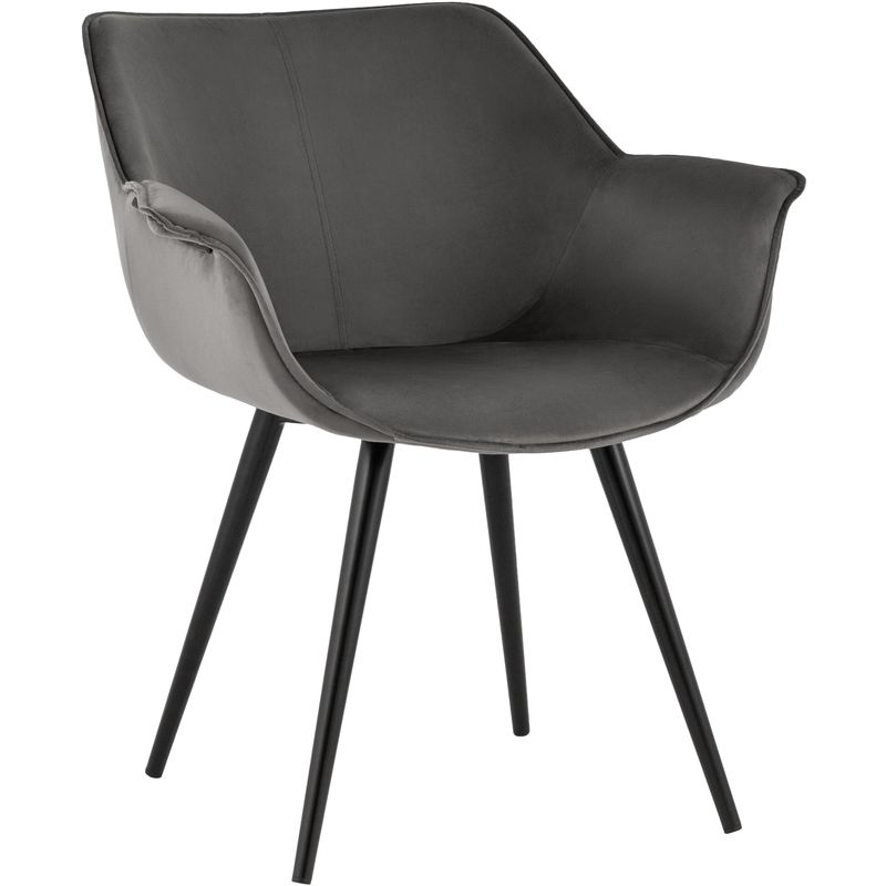 Стул Mason chair Темно-Серый велюр Серый Черный Стул Mason chair Темно-Серый велюр Серый Черный во Владивостоке | Loft Concept