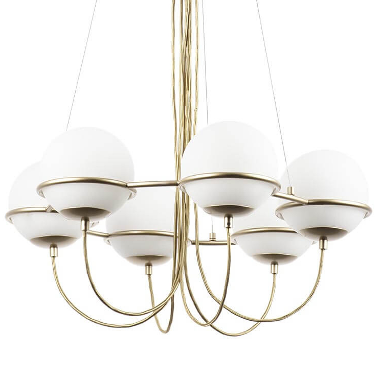 Люстра Melissa Chandelier Champagne 6 Белый Золотой Шампань Люстра Melissa Chandelier Champagne 6 Белый Золотой Шампань во Владивостоке | Loft Concept