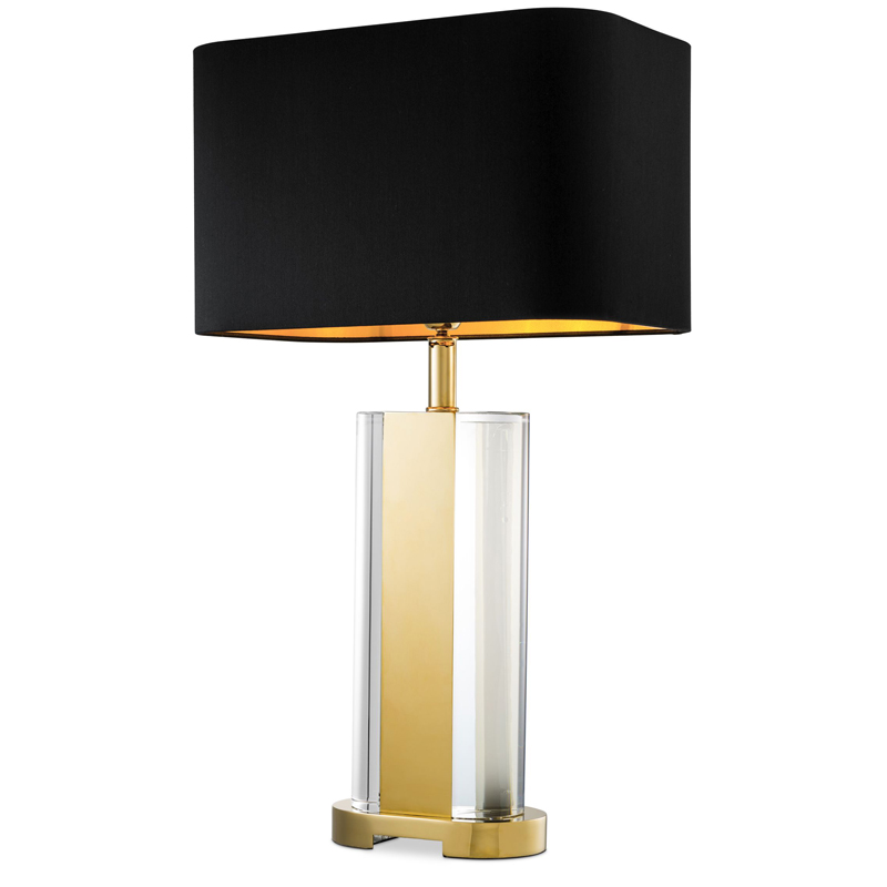 Настольная лампа Eichholtz Table Lamp Vittore Прозрачный Черный Глянцевое золото Настольная лампа Eichholtz Table Lamp Vittore Прозрачный Черный Глянцевое золото во Владивостоке | Loft Concept