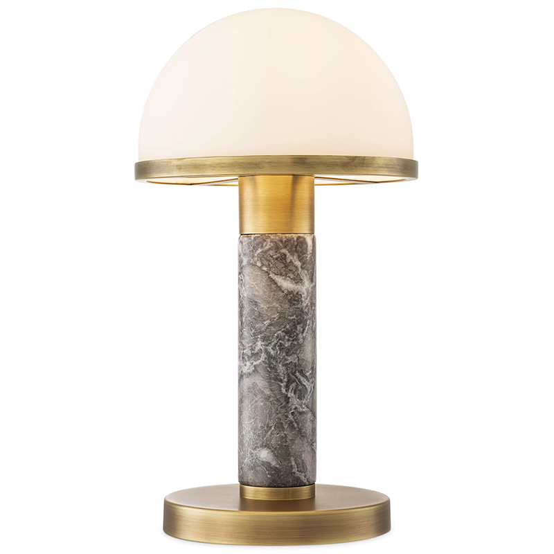 Настольная лампа Eichholtz Table Lamp Ziegel Белый Серый Латунь Настольная лампа Eichholtz Table Lamp Ziegel Белый Серый Латунь во Владивостоке | Loft Concept