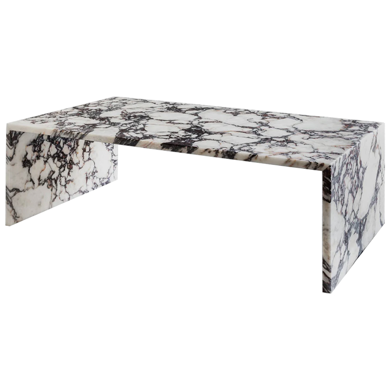 Кофейный стол Patricio Marble Coffee Table Белый Коричневый Молочный Кофейный стол Patricio Marble Coffee Table Белый Коричневый Молочный во Владивостоке | Loft Concept