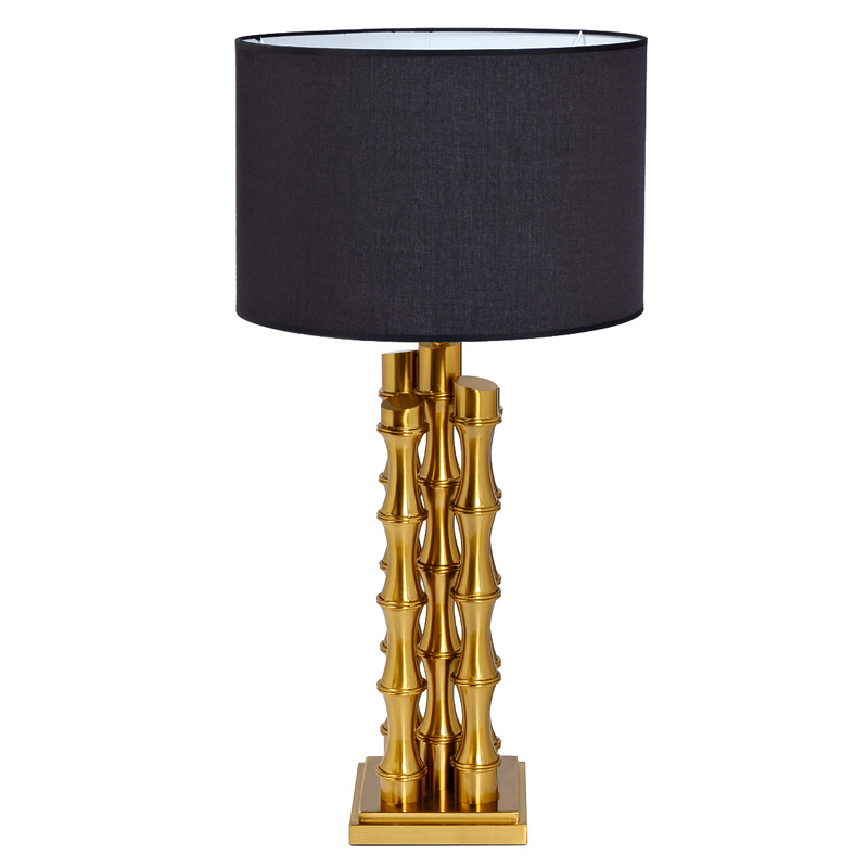 Настольная лампа с Черным Абажуром Damian Gold Table Lamp Глянцевое золото Черный Настольная лампа с Черным Абажуром Damian Gold Table Lamp Глянцевое золото Черный во Владивостоке | Loft Concept