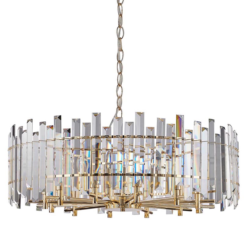 Люстра Langley Chandelier gold 80 Золотой Прозрачный Люстра Langley Chandelier gold 80 Золотой Прозрачный во Владивостоке | Loft Concept