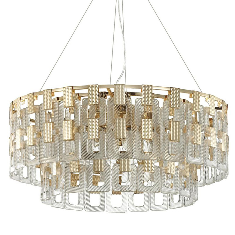 Люстра Ribbed Elements Pendant Round 67 Золотой Прозрачное Стекло Люстра Ribbed Elements Pendant Round 67 Золотой Прозрачное Стекло во Владивостоке | Loft Concept