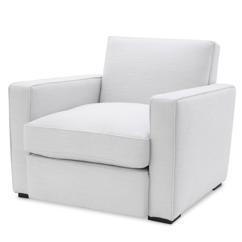 Кресло Eichholtz Chair Edmond white Белый Черный Кресло Eichholtz Chair Edmond white Белый Черный во Владивостоке | Loft Concept
