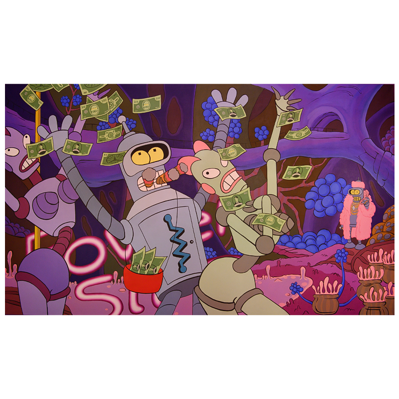 Картина Futurama Bender Make it Rain Мульти Картина Futurama Bender Make it Rain Мульти во Владивостоке | Loft Concept
