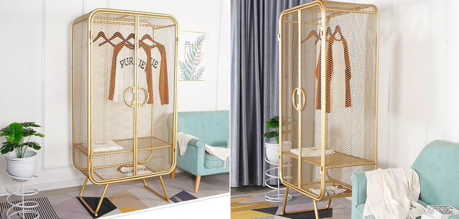 Шкаф Rhombic Grid Wardrobe Gold Шкаф Rhombic Grid Wardrobe Gold - Loft-Concept во Владивостоке