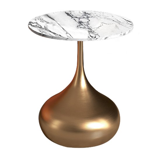 Приставной стол Gold Base Белый Золотой Приставной стол Gold Base Белый Золотой во Владивостоке | Loft Concept