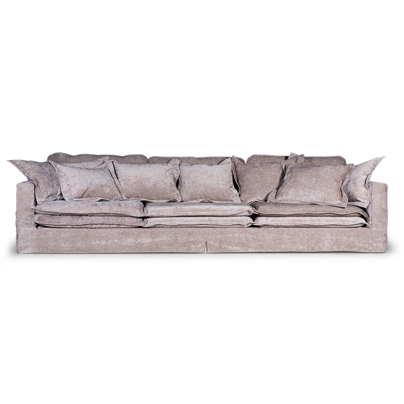 Диван Evelyn Gray Velour Sofa Светло-серый Диван Evelyn Gray Velour Sofa Светло-серый во Владивостоке | Loft Concept