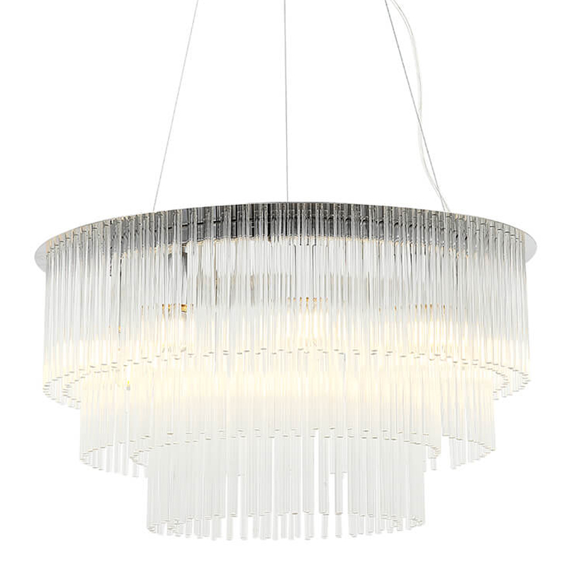 Люстра Harrison Chandelier chrome 9 lamp Хром Прозрачный Люстра Harrison Chandelier chrome 9 lamp Хром Прозрачный во Владивостоке | Loft Concept