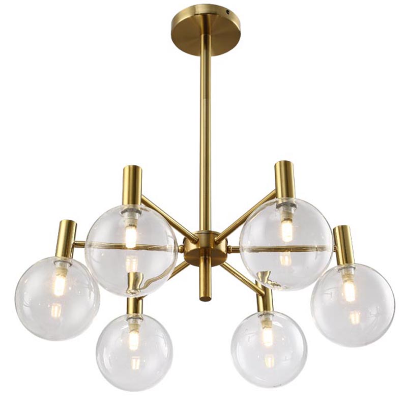 Люстра Holevier Chandelier 6 lamp Золотой Люстра Holevier Chandelier 6 lamp Золотой во Владивостоке | Loft Concept