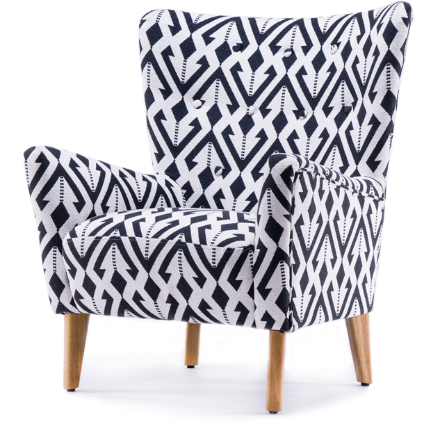 Кресло Black and White Triangle Chair Черно-белый Древесина Кресло Black and White Triangle Chair Черно-белый Древесина во Владивостоке | Loft Concept