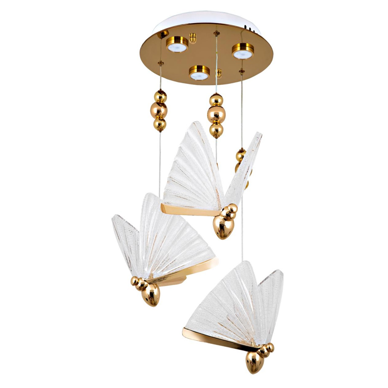 Тройной Подвесной Светильник Butterfly Золотой во Владивостоке | Loft Concept 