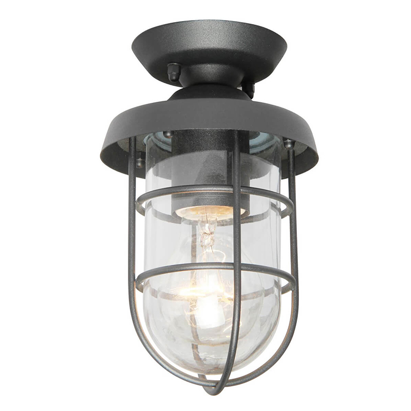 Уличный потолочный светильник Declan Street Lamp Черный Уличный потолочный светильник Declan Street Lamp Черный во Владивостоке | Loft Concept