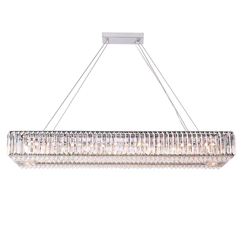 Люстра Darleen Crystal Nickel Rectangular Chandelier Никель Прозрачный (Transparent) Люстра Darleen Crystal Nickel Rectangular Chandelier Никель Прозрачный (Transparent) во Владивостоке | Loft Concept