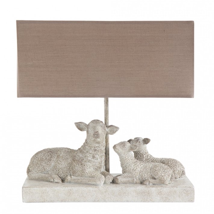 Настольная лампа Mouton Lampe de table Бежево-серый Настольная лампа Mouton Lampe de table Бежево-серый во Владивостоке | Loft Concept