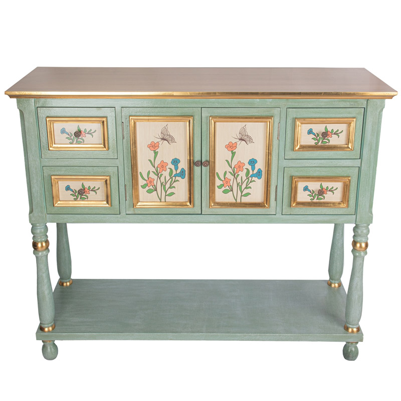 Комод в стиле прованс Massime Chest of drawers Светло-голубой Золотой Комод в стиле прованс Massime Chest of drawers Светло-голубой Золотой во Владивостоке | Loft Concept
