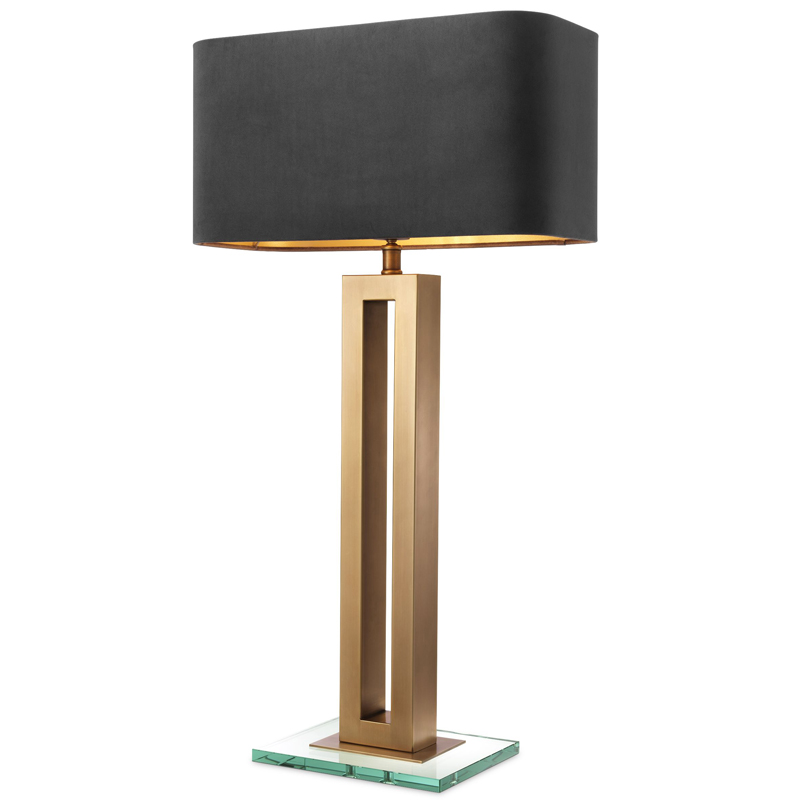 Настольная лампа Eichholtz Table Lamp Cadogan Латунь Античная полированная Прозрачный Черный Настольная лампа Eichholtz Table Lamp Cadogan Латунь Античная полированная Прозрачный Черный во Владивостоке | Loft Concept