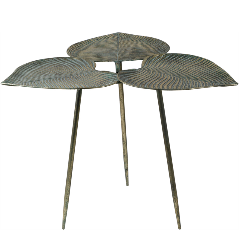 Приставной стол Lotus Leaves Side Table Винтажная латунь Приставной стол Lotus Leaves Side Table Винтажная латунь во Владивостоке | Loft Concept