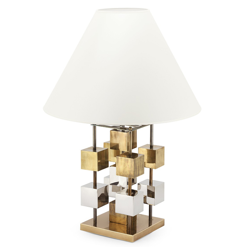 Настольная лампа TABLE LAMP DOB GLAM Белый Латунь Хром Настольная лампа TABLE LAMP DOB GLAM Белый Латунь Хром во Владивостоке | Loft Concept