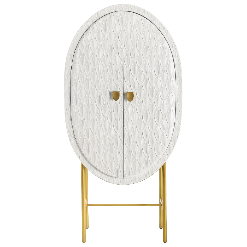 Шкаф White Feathers Cabinet Белый Золотой во Владивостоке | Loft Concept 