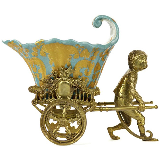 Чаша Monkey and Pale Blue Cart Голубой пастельный Бронза Чаша Monkey and Pale Blue Cart Голубой пастельный Бронза во Владивостоке | Loft Concept