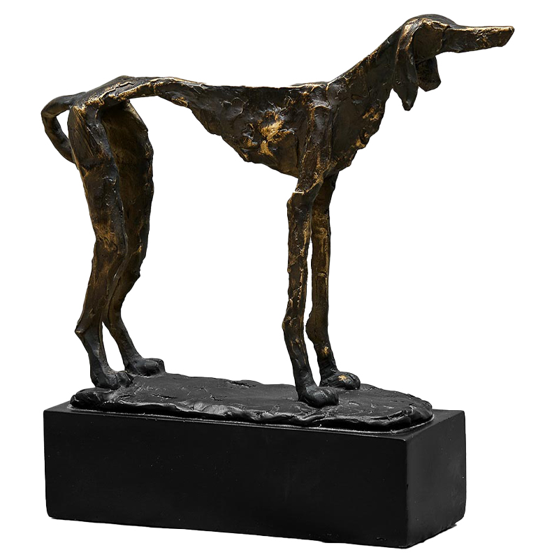 Статуэтка собака Giacometti Dog Statue Черный Золотой во Владивостоке | Loft Concept 