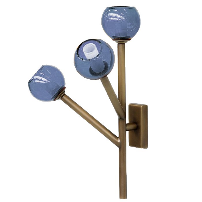 Бра Last Night Wall Lamp Blue Латунь Синий Бра Last Night Wall Lamp Blue Латунь Синий во Владивостоке | Loft Concept