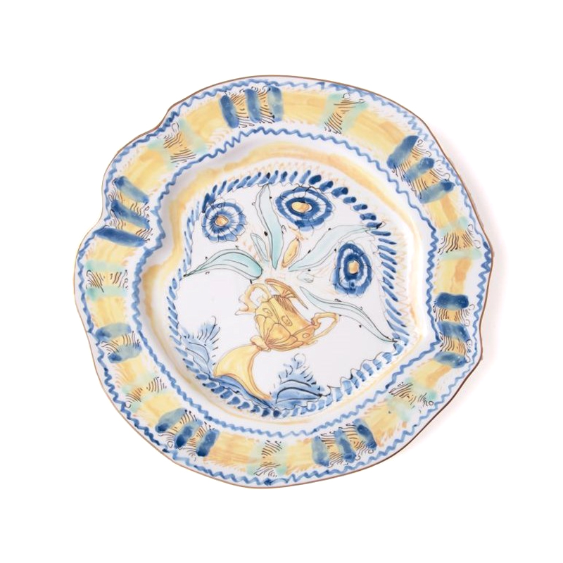 Тарелка Seletti Spanish Yellow Белый Синий Желтый Тарелка Seletti Spanish Yellow Белый Синий Желтый во Владивостоке | Loft Concept