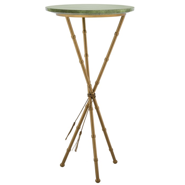 Green Stingray Skin Side Tables Зеленый Золотой Green Stingray Skin Side Tables Зеленый Золотой во Владивостоке | Loft Concept