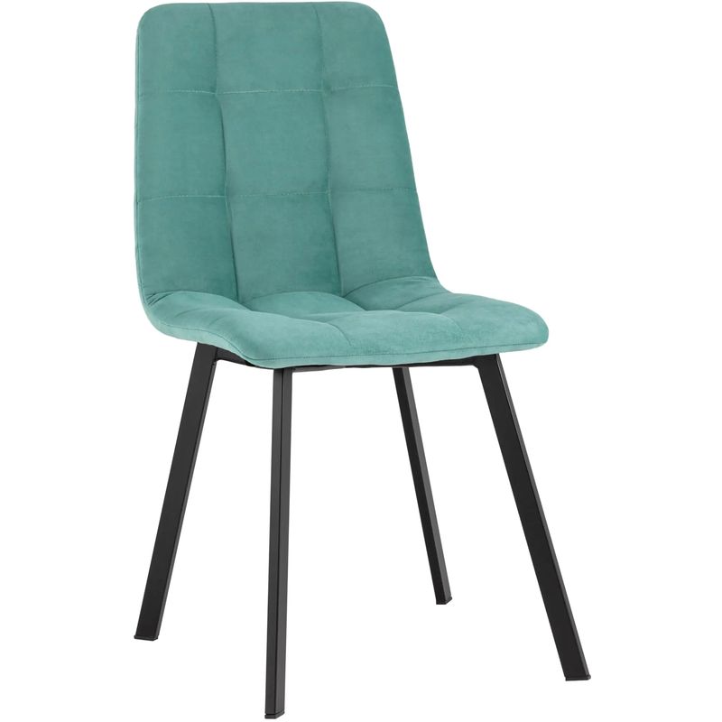 Стул NANCY S Chair Мятный Велюр Мятный Черный во Владивостоке | Loft Concept 