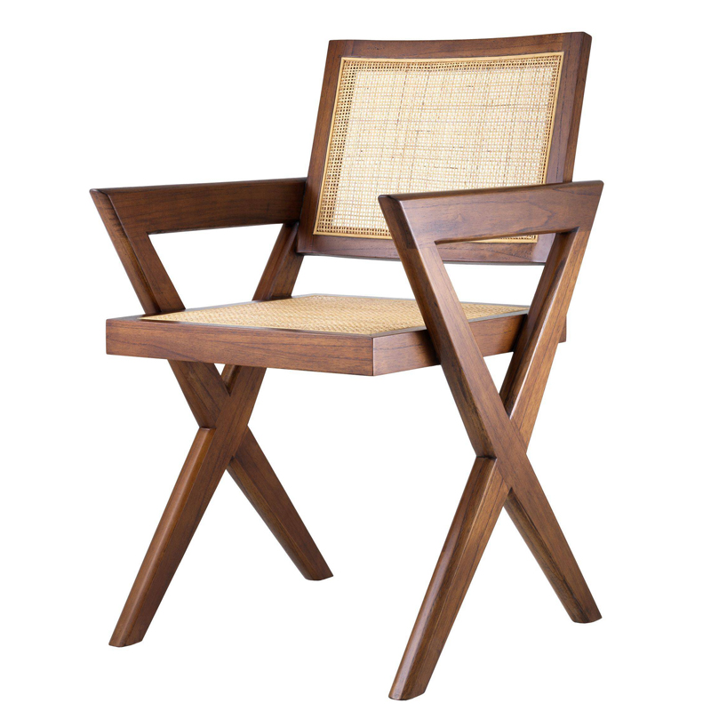 Стул Eichholtz Dining Chair Augustin brown Коричневый Бежевый Стул Eichholtz Dining Chair Augustin brown Коричневый Бежевый во Владивостоке | Loft Concept