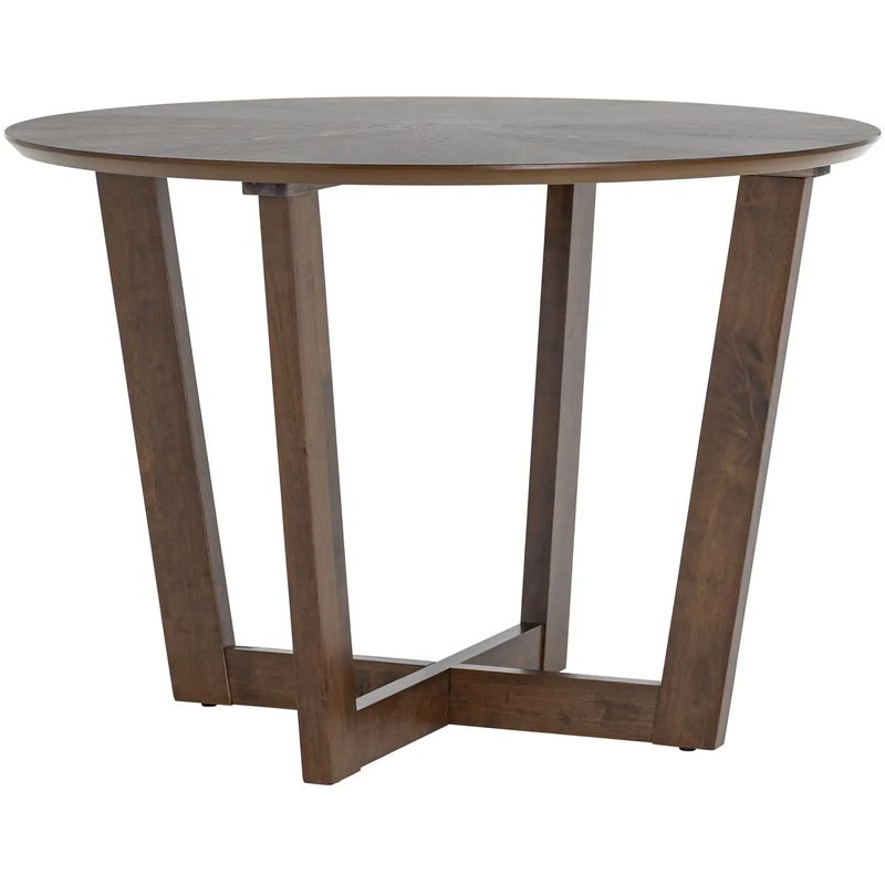 Стол обеденный круглый Wooden Table Round Коричневый Стол обеденный круглый Wooden Table Round Коричневый во Владивостоке | Loft Concept