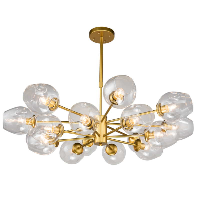 Люстра Branching Bubble Chandelier gold 16 Глянцевое золото Прозрачный Люстра Branching Bubble Chandelier gold 16 Глянцевое золото Прозрачный во Владивостоке | Loft Concept