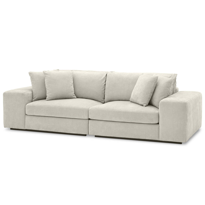 Диван Eichholtz Sofa Vista Grande sand Песочный Черный Диван Eichholtz Sofa Vista Grande sand Песочный Черный во Владивостоке | Loft Concept