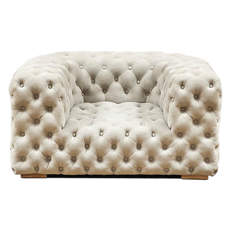 Кресло Soho Tufted Milk Armchair Молочный во Владивостоке | Loft Concept 