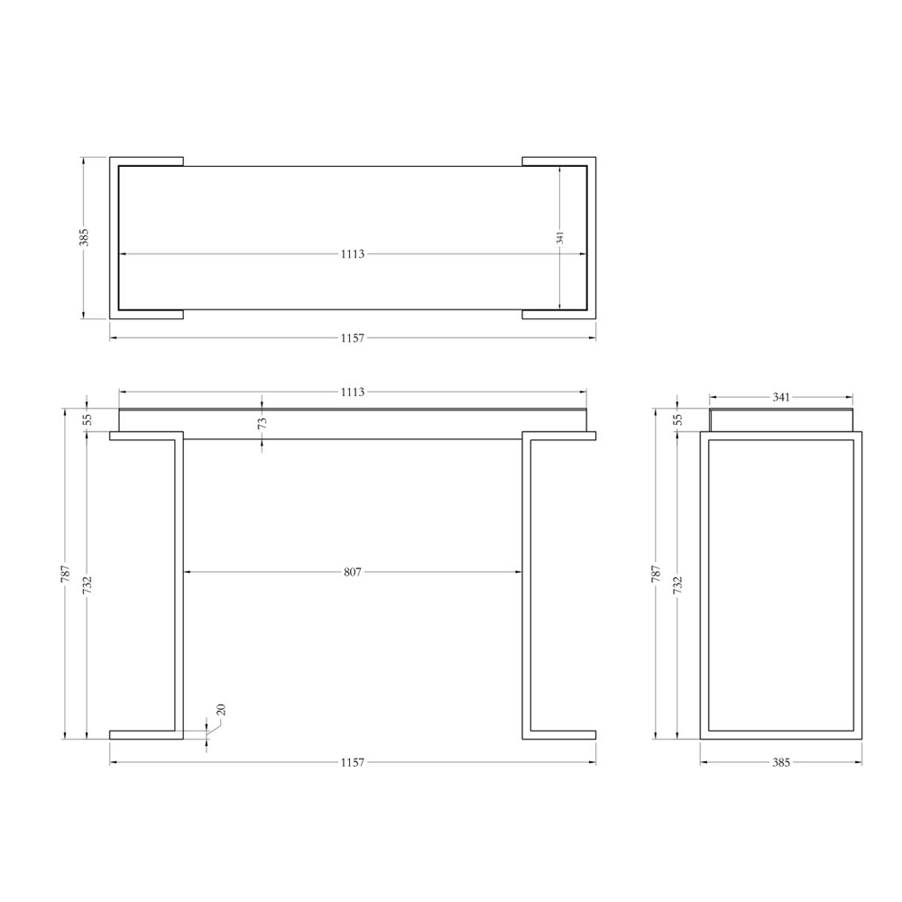 Консоль зеркальная Mirror Chrome Console Консоль зеркальная Mirror Chrome Console во Владивостоке