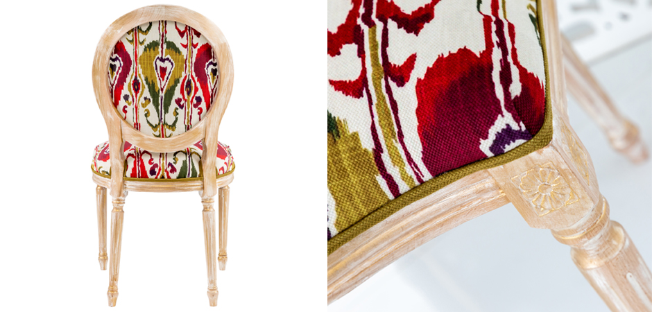 Стул Ikat Pattern Красно-белый Стул Ikat Pattern Красно-белый - Loft-Concept во Владивостоке