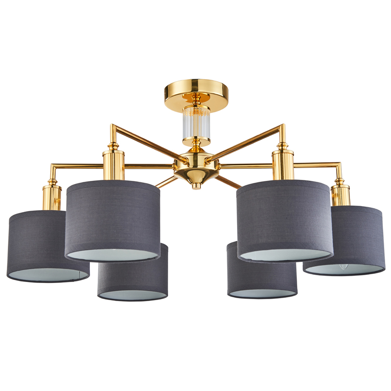 Люстра Laurent Chandelier grey 65 Глянцевое золото Серый Прозрачный Люстра Laurent Chandelier grey 65 Глянцевое золото Серый Прозрачный во Владивостоке | Loft Concept