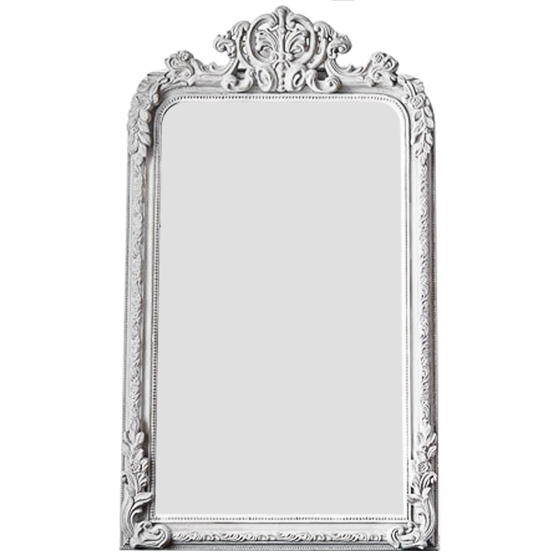 Зеркало Aged White Mirror Белый винтажная патина Античное зеркальное стекло Зеркало Aged White Mirror Белый винтажная патина Античное зеркальное стекло во Владивостоке | Loft Concept