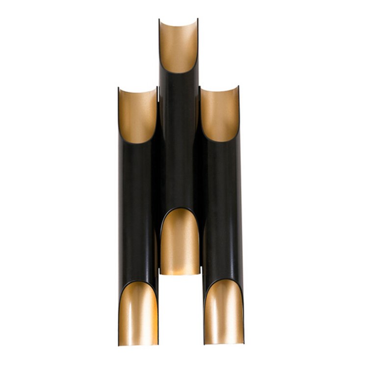 Бра Galliano Triple by DELIGHTFULL Black Черный Золотой во Владивостоке | Loft Concept 