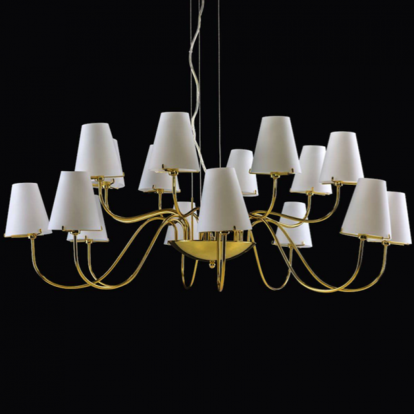 Люстра Imperial Chandelier 16 Глянцевое золото Белый во Владивостоке | Loft Concept 