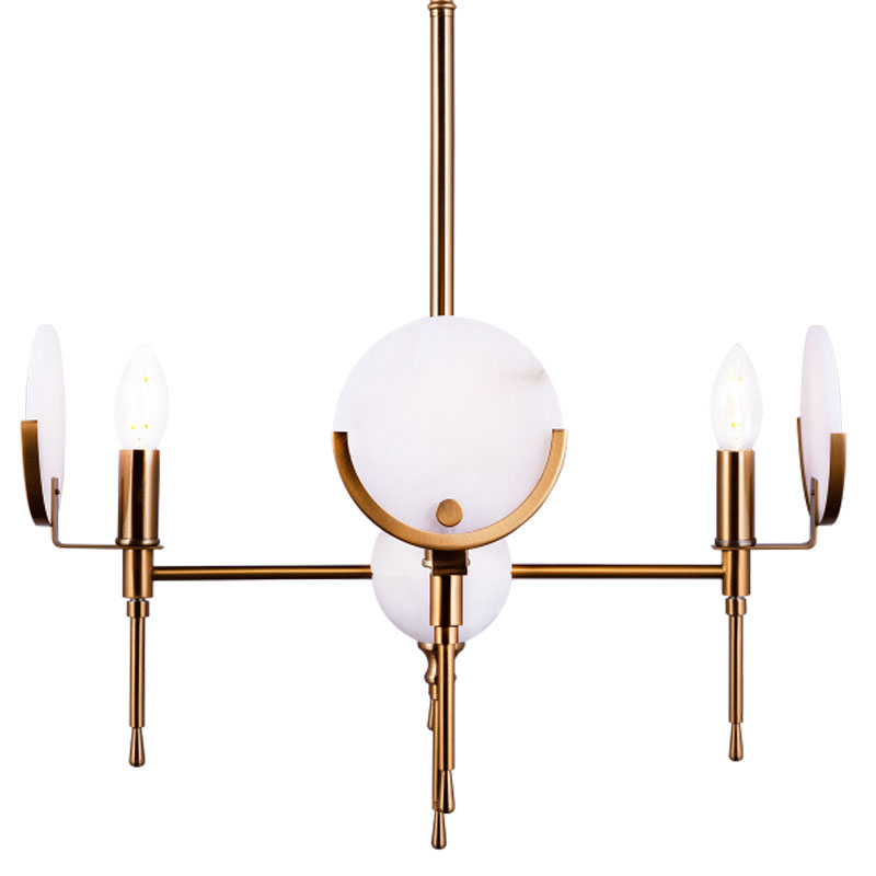 Люстра Levanzo Chandelier 50 Золотой Белое матовое стекло Люстра Levanzo Chandelier 50 Золотой Белое матовое стекло во Владивостоке | Loft Concept