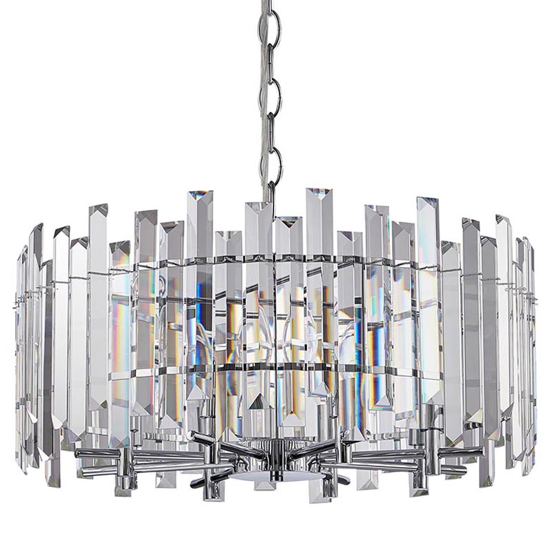Люстра Langley Chandelier chrome 60 Хром Прозрачный во Владивостоке | Loft Concept 