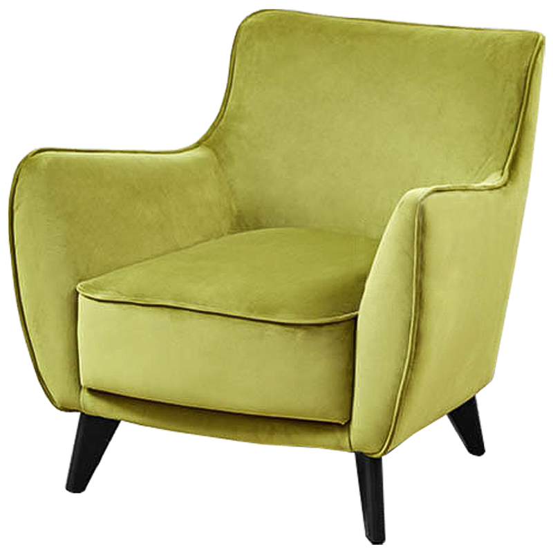 Кресло Light Green Softness Chair Салатовый Коричневый Кресло Light Green Softness Chair Салатовый Коричневый во Владивостоке | Loft Concept